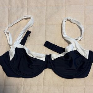 Abercrombie & Fitch Navy and White Bikini Top
